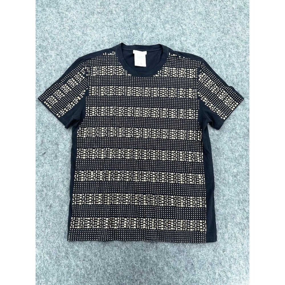 Versace Collection Studded T-Shirt Black Gold Medusa Style Size M Luxury